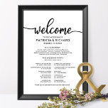 Wedding Ceremony Program Sign Simple Calligraphy<br><div class="desc">A rustic chic black lettering wedding ceremony program. Easy to customize the color and wording. Please feel free to contact me if you need artwork customization or custom design. PLEASE NOTE: For assistance on orders,  shipping,  product information,  etc.,  contact Zazzle Customer Care directly</div>