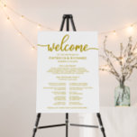 Wedding Ceremony Program Simple Calligraphy Foam Board<br><div class="desc">A rustic chic gold lettering wedding ceremony program. Easy to customize the color and wording. Please feel free to contact me if you need artwork customization or custom design. PLEASE NOTE: For assistance on orders,  shipping,  product information,  etc.,  contact Zazzle Customer Care directly https://help.zazzle.com/hc/en-us/articles/221463567-How-Do-I-Contact-Zazzle-Customer-Support-.</div>