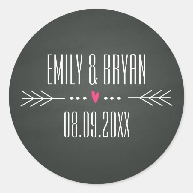 Wedding Chalkboard Sticker (Front)