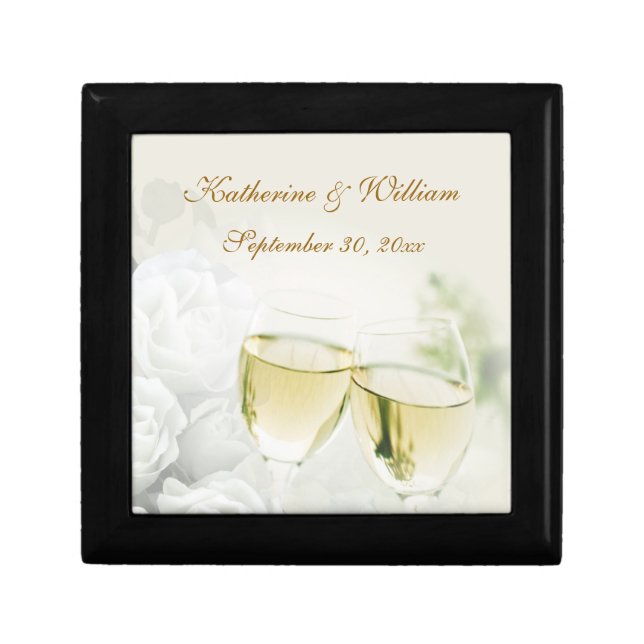 Wedding Champagne Roses Keepsake Box (Front)