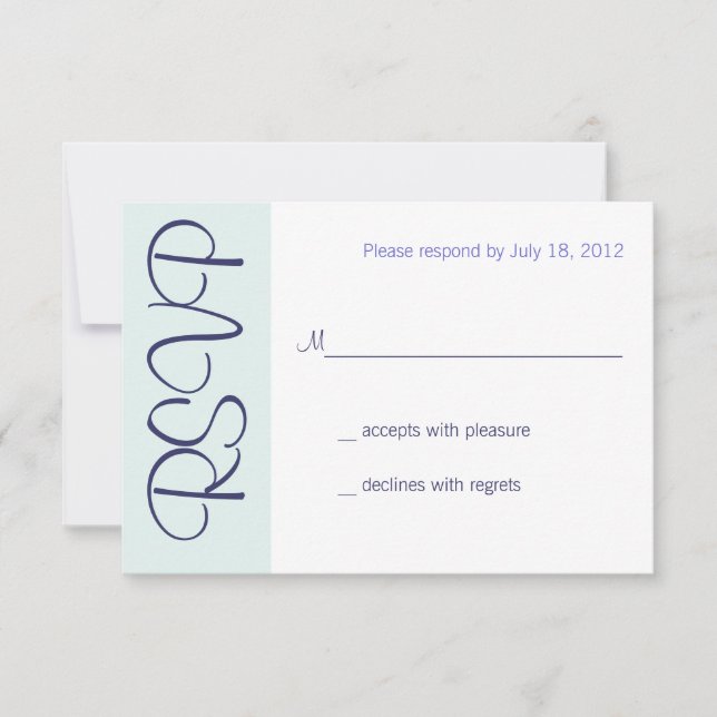Wedding Champagne Toast RSVP Card (Front)
