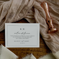 Wedding Charity In Lieu of Favors Enclosure Card