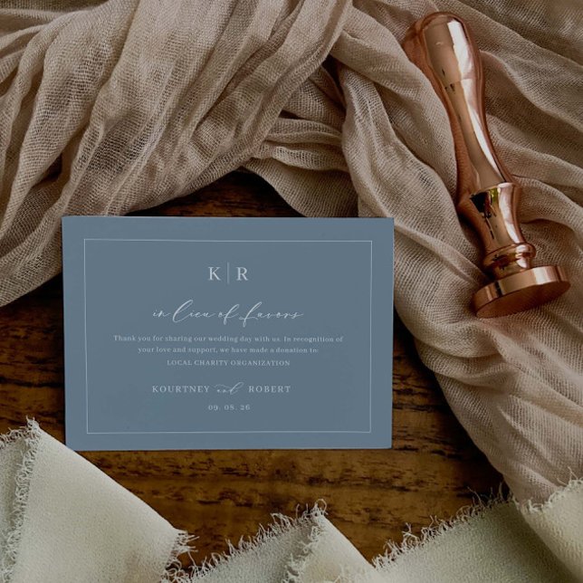 Wedding Charity In Lieu of Favors Enclosure Card (Creator Uploaded)