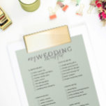 Wedding Checklist Notepad<br><div class="desc">An unusual notepad for the bride to be with a Wedding Checklist Cover so the bride-to-be can be on top of things,  always! You can personalize each step as well! Check the whole wedding stationery from the same Collection!!</div>