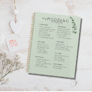 Wedding Checklist Planner at Zazzle