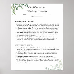 Wedding Checklists - Day of Wedding Planner Poster