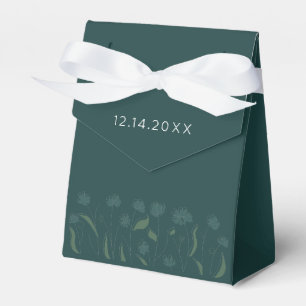 Wedding Chic Modern Elegant Simple Green Emerald Favor Boxes