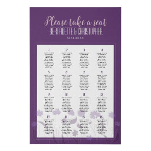 Wedding Chic Modern Elegant Simple Lavender Purple Faux Canvas Print