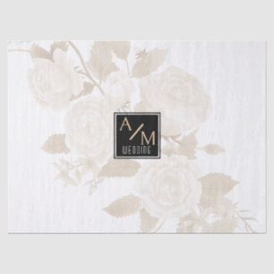 Wedding Chic Monogram White Tissue Paper
