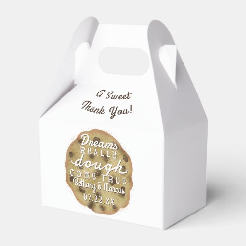 Wedding Chocolate Chip Cookie Treats Dreams Dough Favor Boxes