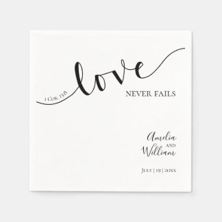 Wedding, Christian, Simple, Elegant, Typography, Napkins