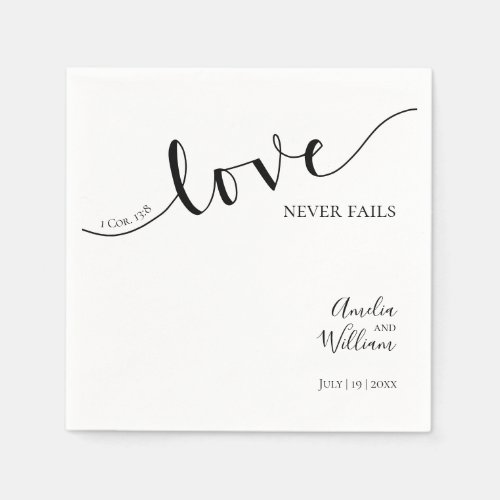 Wedding, Christian, Simple, Elegant, Typography, Napkins