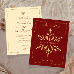 Wedding christmas  invitation