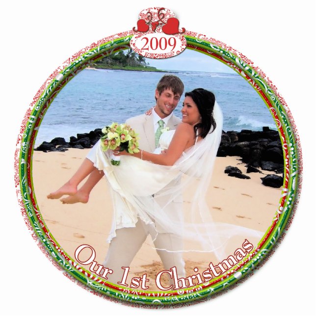 Wedding Christmas Ornament Our 1st Christmas (Front)