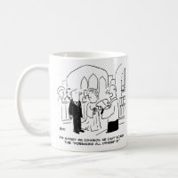Wedding Church Service Vicar Can't Scrub Vows Coffee Mug