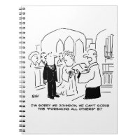 Wedding Church Service Vicar Can't Scrub Vows Notebook