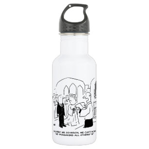 Wedding Church Service Vicar Can't Scrub Vows Stainless Steel Water Bottle