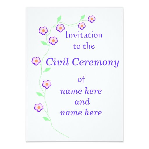 Civil Ceremony Invitation Cards 6
