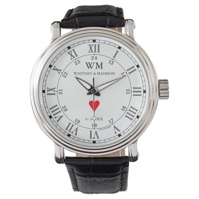 Wedding, Classic Roman Numerals eWatch Watch (Front)