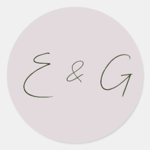 wedding classic round sticker