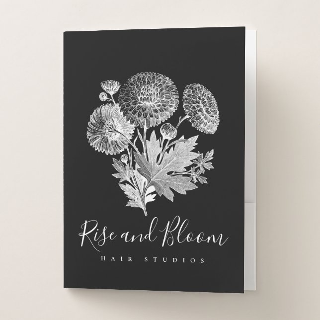 Wedding Client Portfolio and Packages Hair Salon Pocket Folder (Front)