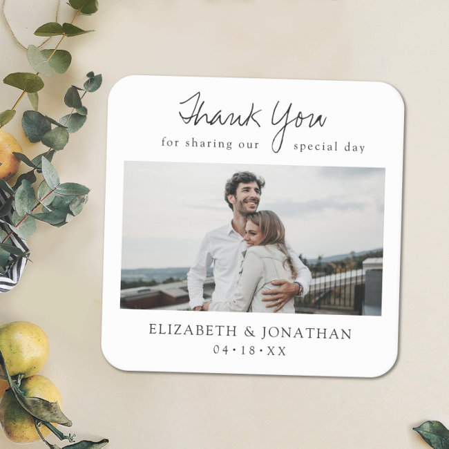 Wedding Coaster Favor with Photo