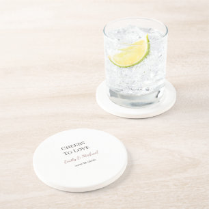 Wedding Coasters Cheers To Love Favor