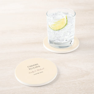 Wedding Coasters Cheers To Love Favor