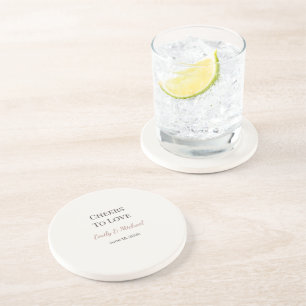 Wedding Coasters Cheers To Love Favor