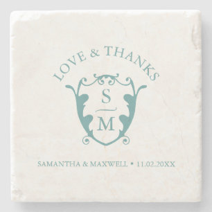 Wedding Coasters Classic Monogram Favors