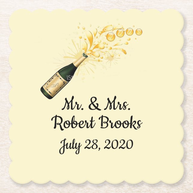 Wedding coasters monogrammed (Front)