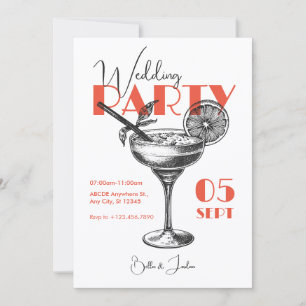 Wedding cocktail Party  Invitation