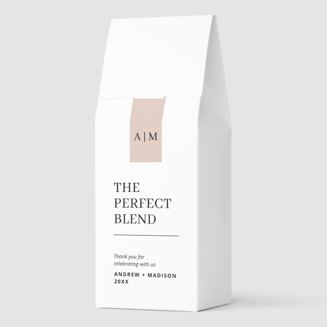 Wedding Coffee Favor with Photo Roasted Coffee (Back)