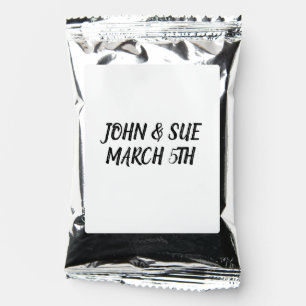 WEDDING COFFEE PACKET FAVOR PERSONALIZED DRINK MIX