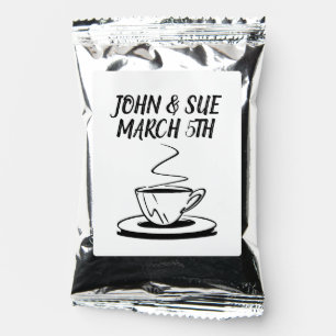 WEDDING COFFEE PACKET FAVOR PERSONALIZED DRINK MIX