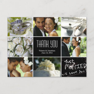 Wedding Collage Thank You Postcard