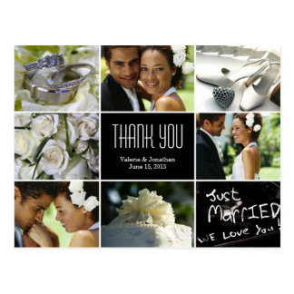 Wedding Collage Thank You Postcard
