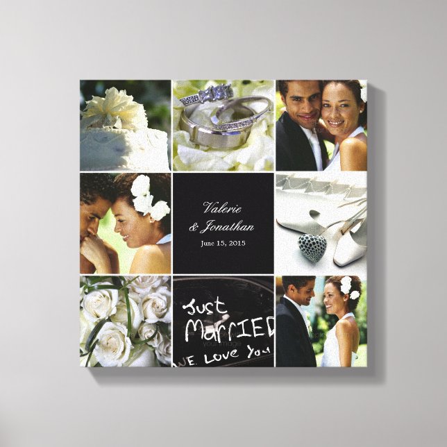 Wedding Collage Wrapped Canvas Print (Front)