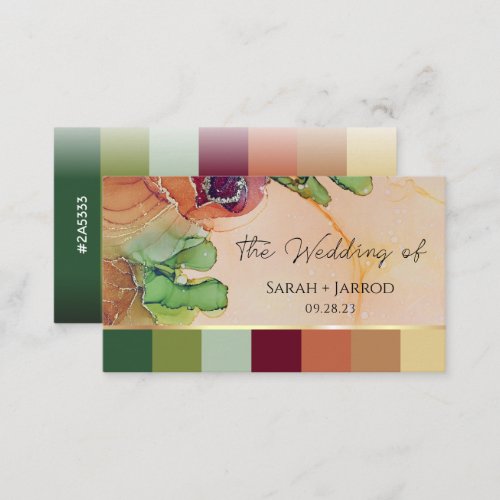 Wedding Color Card Rustic Terracotta Floral 