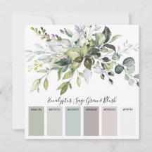 Wedding Color Inspiration Palette Card
