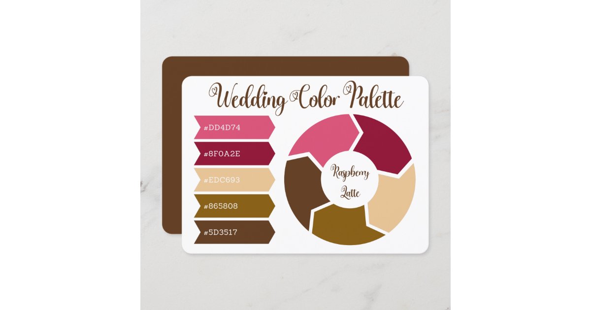 Dusty Rose Wine & Blush Wedding Color Palette Card