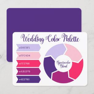 Wedding Color Palette Card with Hex Color Codes