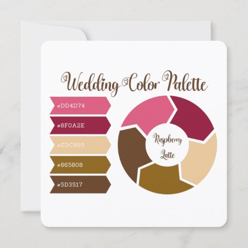 Wedding Color Palette Card with Hex Color Codes