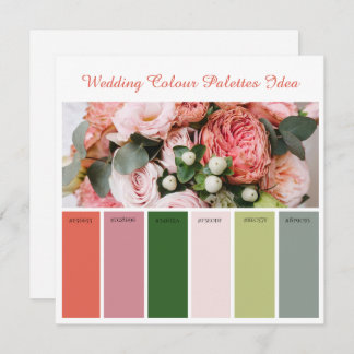 Wedding Color Palettes Idea Card