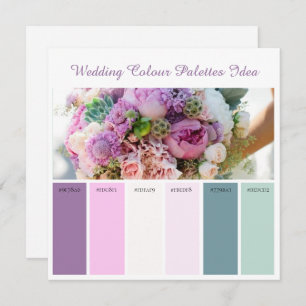 Wedding Color Palettes Idea Card