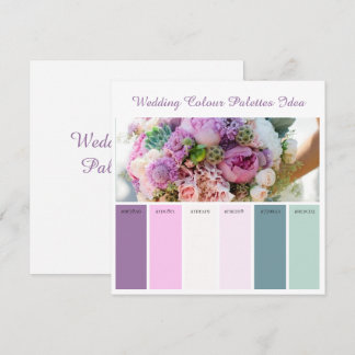Wedding Color Palettes Idea Card