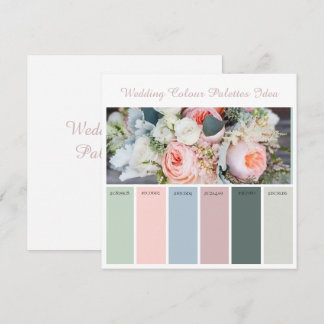 Wedding Color Palettes Idea Card