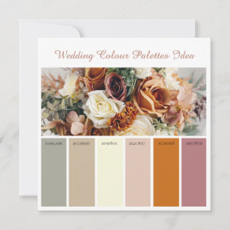 Wedding Color Palettes Idea Card