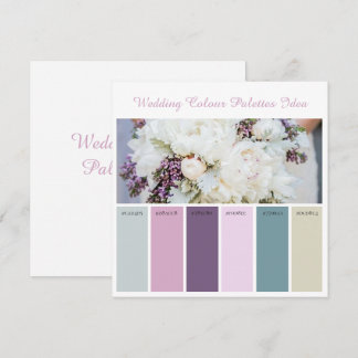 Wedding Color Palettes Idea Card