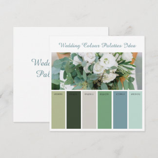 Wedding Color Palettes Idea Card